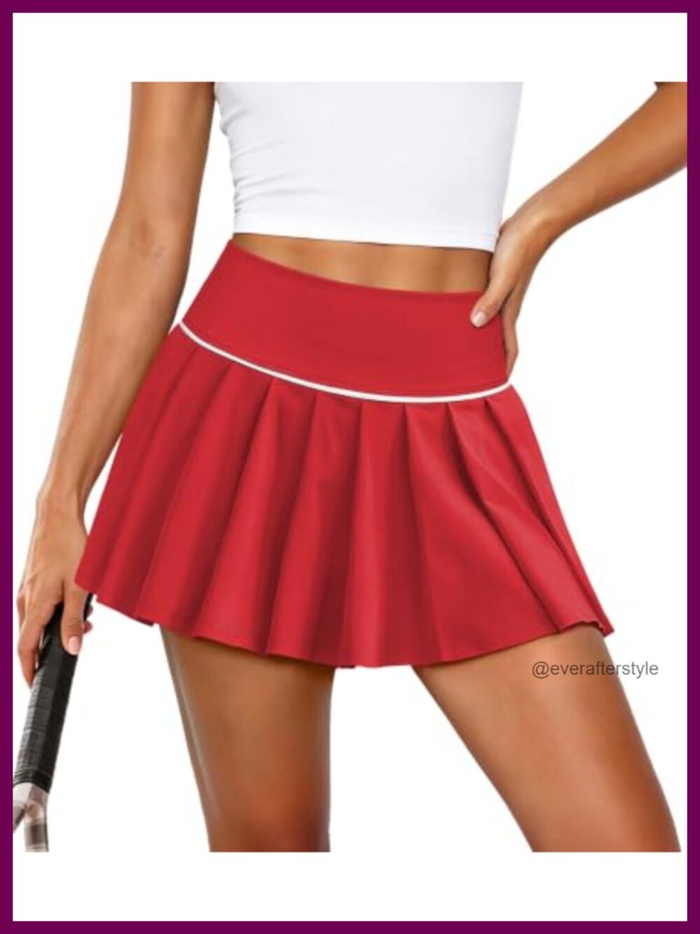 Women's Pleated Tennis Skort High Waisted Athletic Golf Skirt with Shorts